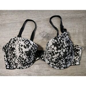 Smart & Sexy Bra Size 38C Black & White‎ Padded Underwire Adjustable SA324